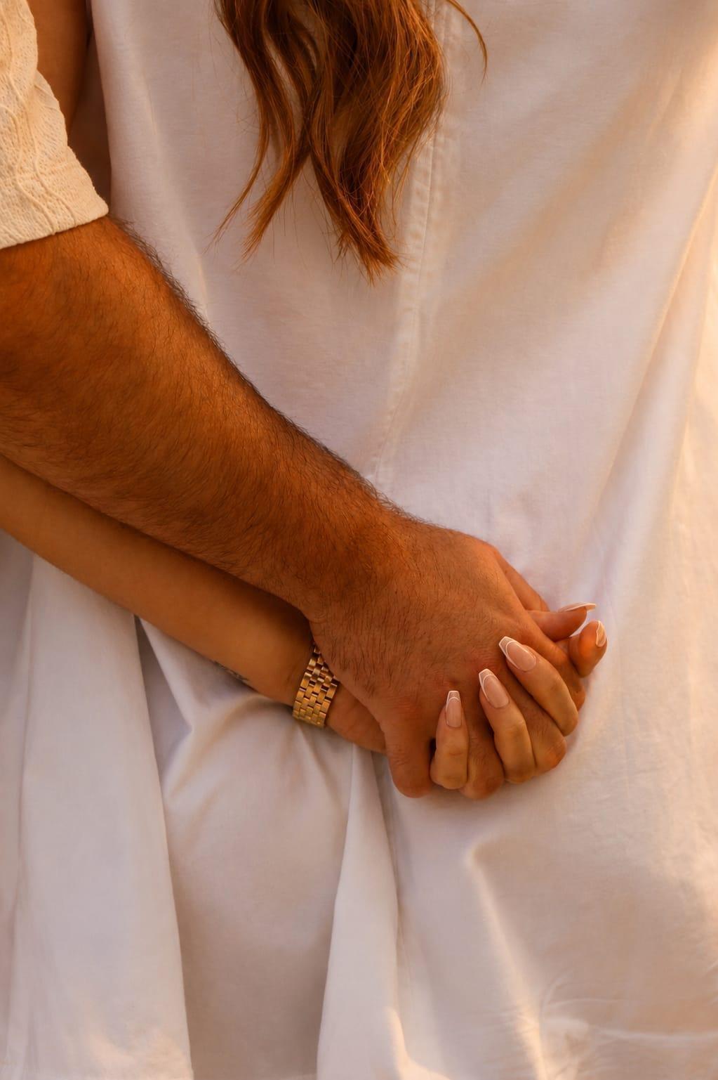 Intertwined hands